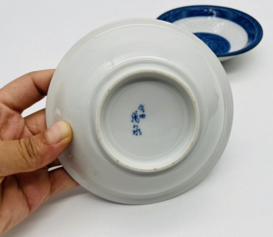 古玩陶瓷青花花鳥紋印花碗拍賣,當前價格160元
