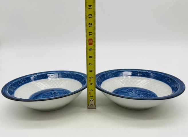 古玩陶瓷青花花鳥紋印花碗拍賣,當前價格160元