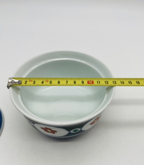 古玩陶瓷花卉紋五彩蓋碗拍賣，當前價格398元
