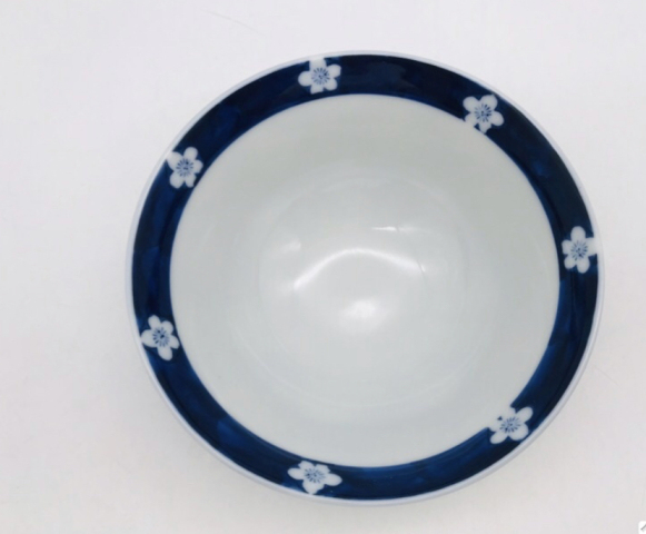 古玩陶瓷青花留白梅紋碗拍賣,當前價格198元