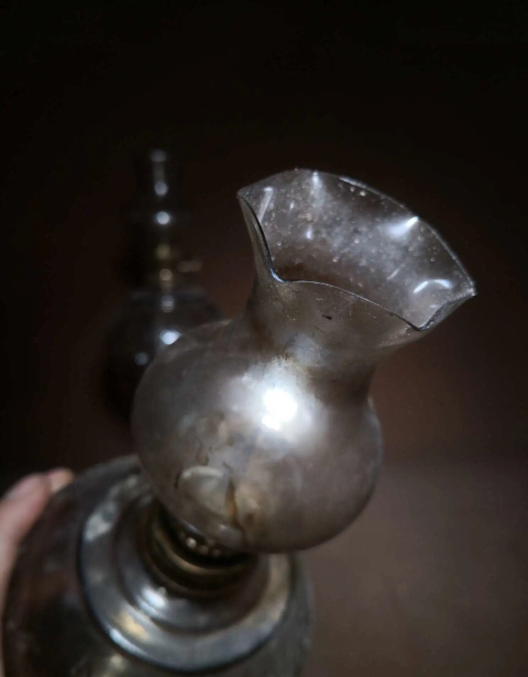 古玩陶瓷民國琉璃煤油燈拍賣，當前價格1888元