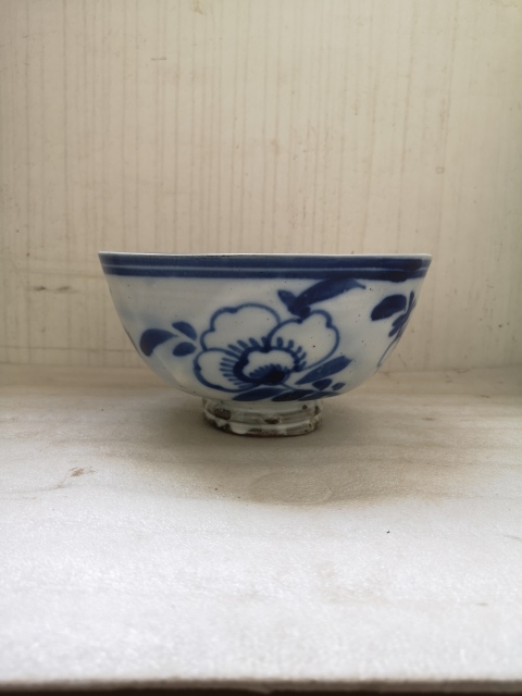 古玩陶瓷磁州窯青花花卉紋碗拍賣,當(dāng)前價(jià)格850元