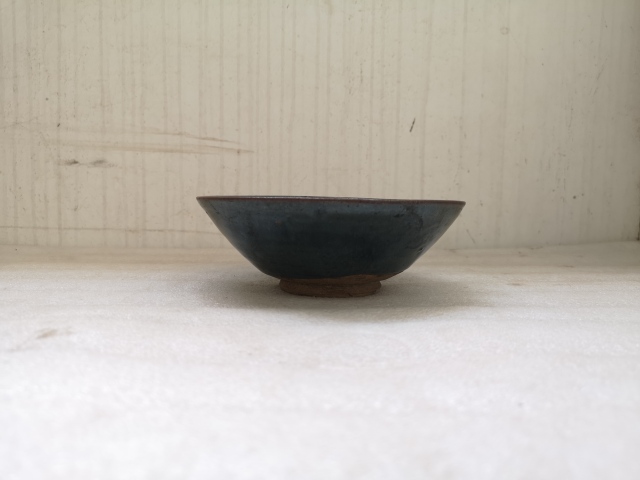 古玩陶瓷磁州窯黑釉斗笠碗拍賣(mài)，當(dāng)前價(jià)格680元