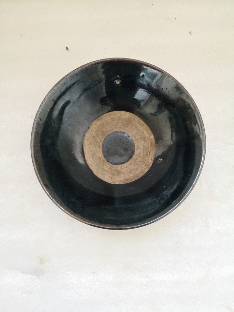 古玩陶瓷磁州窯黑釉斗笠碗拍賣(mài)，當(dāng)前價(jià)格680元