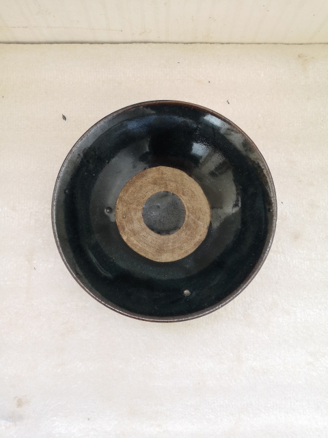 古玩陶瓷磁州窯黑釉斗笠碗拍賣(mài)，當(dāng)前價(jià)格680元