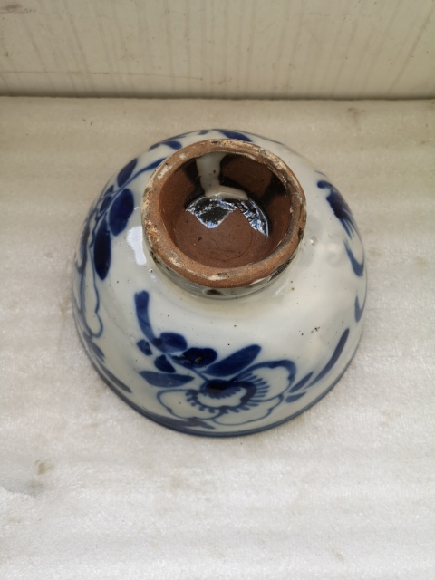 古玩陶瓷磁州窯青花花卉紋碗拍賣,當(dāng)前價(jià)格850元