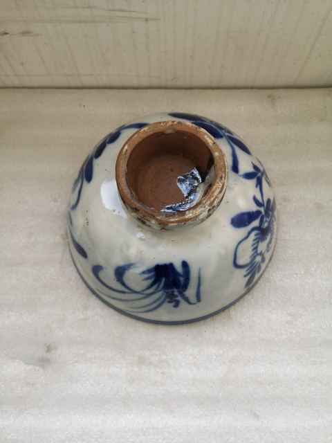 古玩陶瓷磁州窯青花花卉紋碗拍賣,當(dāng)前價(jià)格850元