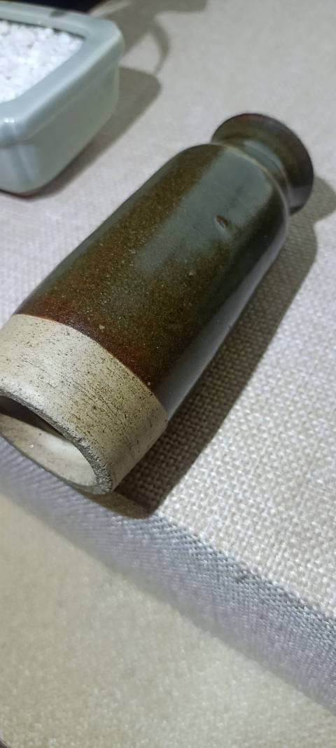 古玩陶瓷明代茶葉末釉瓶拍賣,當前價格1800元