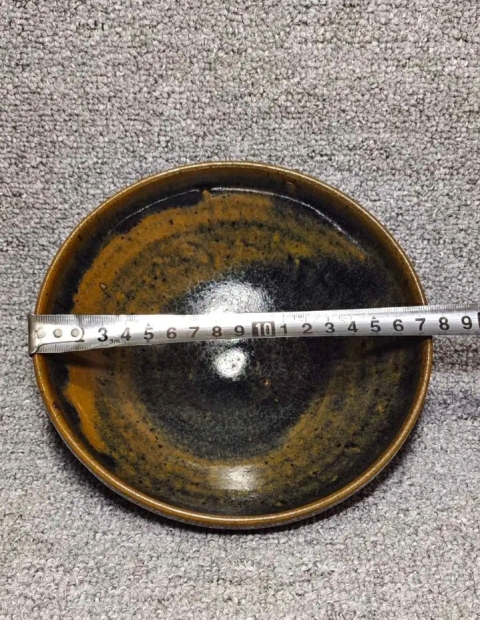 古玩陶瓷黒褐釉碗拍賣，當前價格2298元