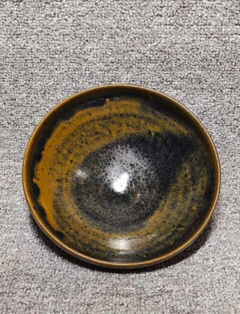 古玩陶瓷黒褐釉碗拍賣，當前價格2298元