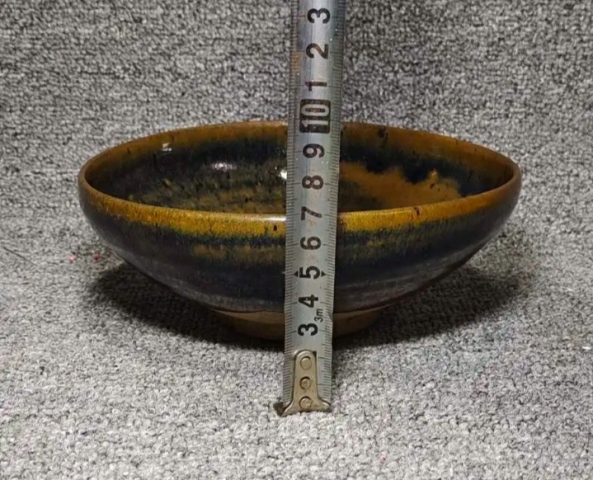 古玩陶瓷黒褐釉碗拍賣，當前價格2298元