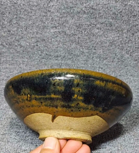 古玩陶瓷黒褐釉碗拍賣，當前價格2298元