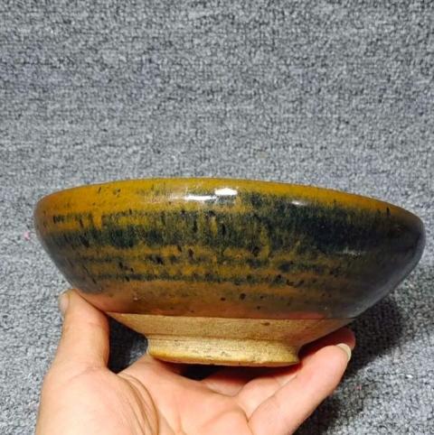 古玩陶瓷黒褐釉碗拍賣，當前價格2298元