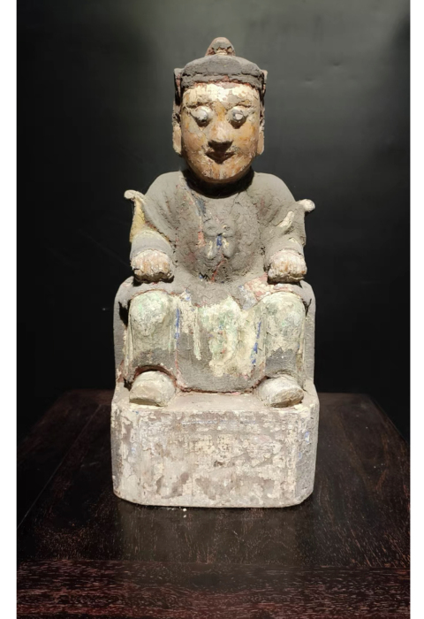 古玩雜項清代光緒礦彩銘文造像拍賣,當前價格4500元
