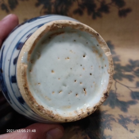 古玩陶瓷明萬歷青花鳳紋罐拍賣，當前價格6800元