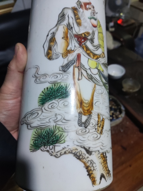古玩陶瓷東方朔偷桃帽筒拍賣，當前價格3688元