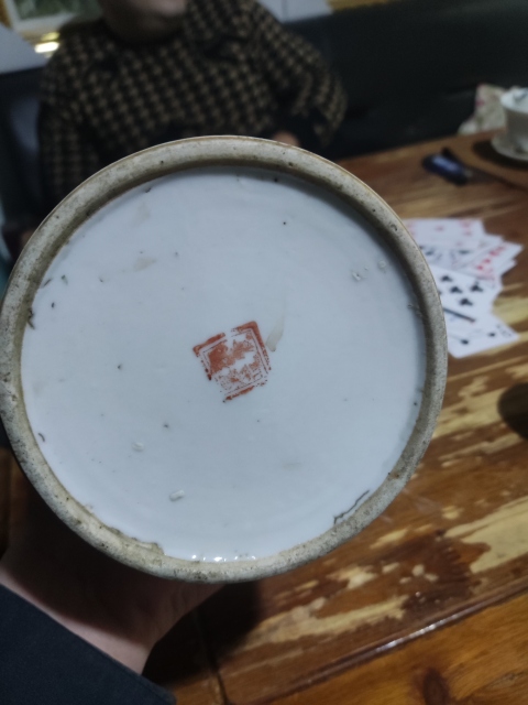 古玩陶瓷晚清東方朔偷桃帽筒拍賣,當前價格3688元
