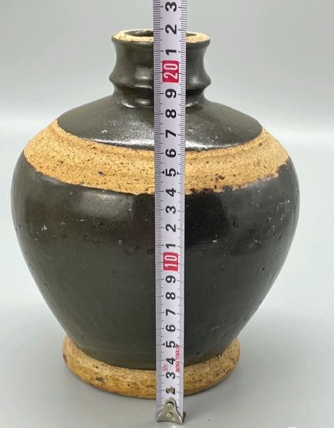 古玩陶瓷磁州窯系褐釉澀圈瓶拍賣，當(dāng)前價格3698元