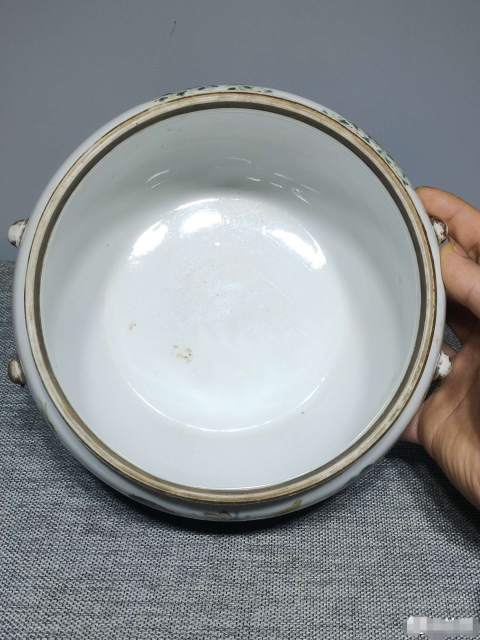 古玩陶瓷【精品細路】清同治花鳥紋粉彩四系粥罐拍賣,當前價格2588元