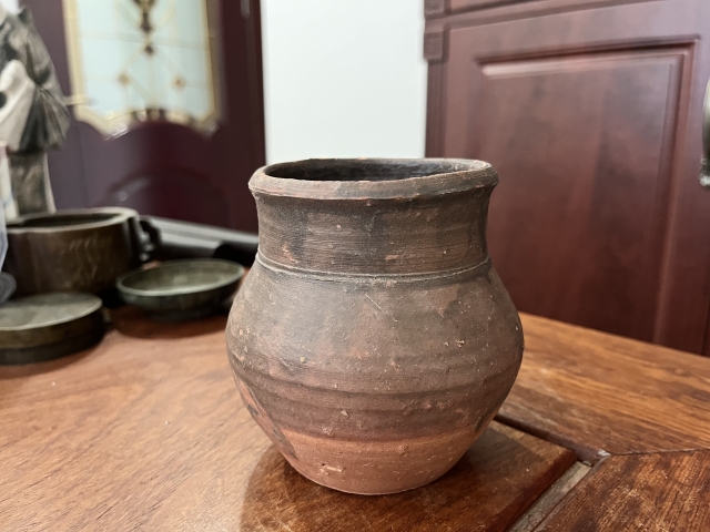 古玩陶瓷宋代褐釉渣斗拍賣,當前價格399元