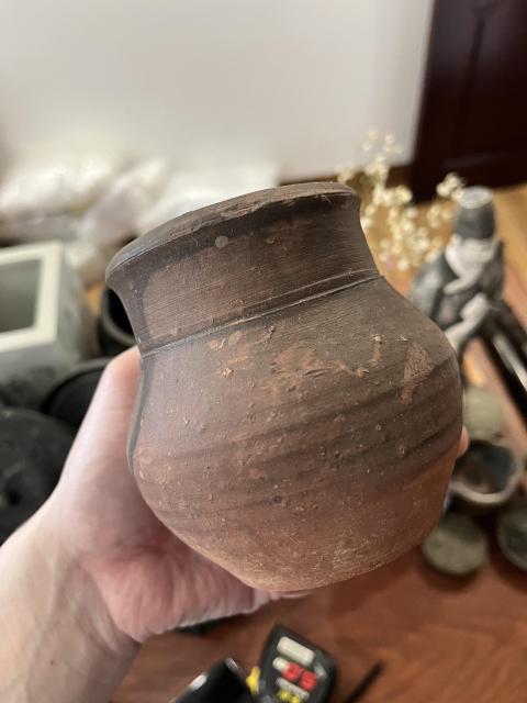 古玩陶瓷宋代褐釉渣斗拍賣,當前價格399元