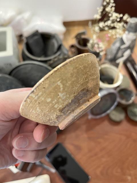 古玩陶瓷宋代青釉盞拍賣，當前價格355元