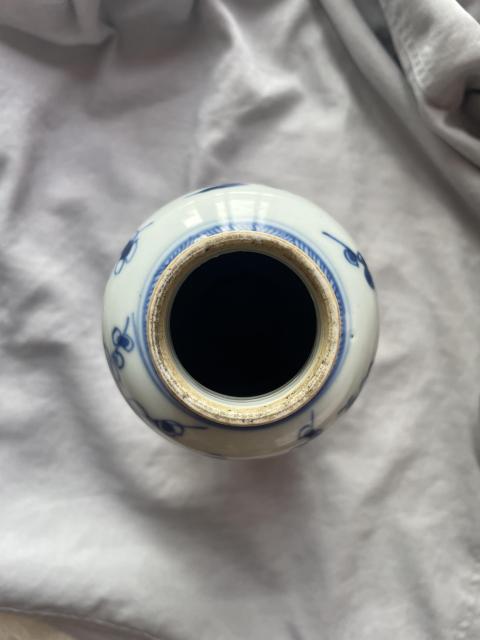 古玩陶瓷喜上眉梢青花雞腿蓋瓶拍賣,當前價格12000元