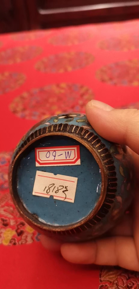 古玩雜項清末民初·景泰藍天球瓶拍賣,當前價格3999元
