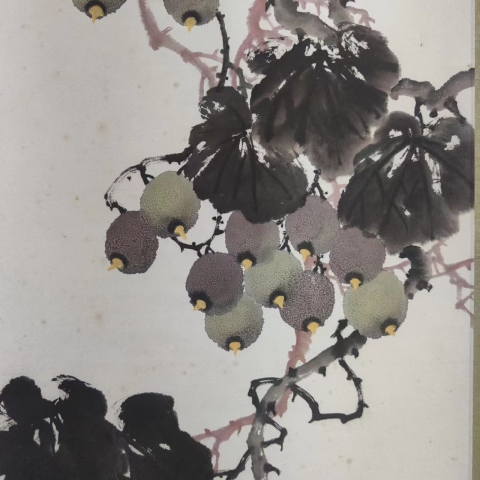 古玩字畫已故中美協會員王英振老師終南佳果立軸拍賣,當前價格1988元