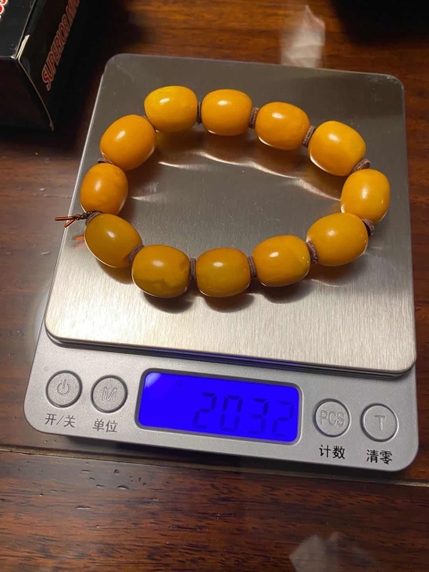 古玩雜項波羅的海蜜蠟棗珠手串拍賣,當前價格6200元