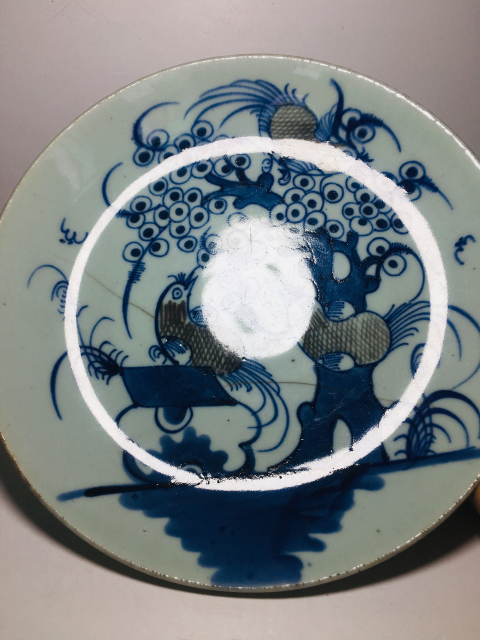 古玩陶瓷（畫工細路）青花釉里紅喜鵲登梅紋大盤拍賣，當前價格0元