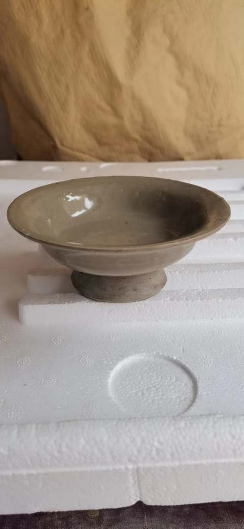 古玩陶瓷青釉高足盤拍賣，當(dāng)前價格1200元