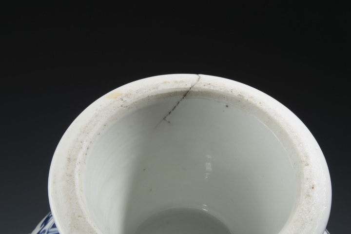 古玩陶瓷(二級官窯)清晚精品·青花纏枝蓮紋溫鍋拍賣,當前價格23085元