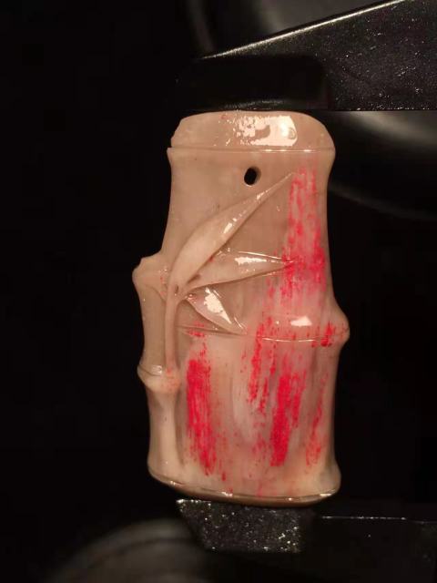 古玩玉器虧本處理！昌化雞血石掛件《節(jié)節(jié)高》拍賣，當前價格398元