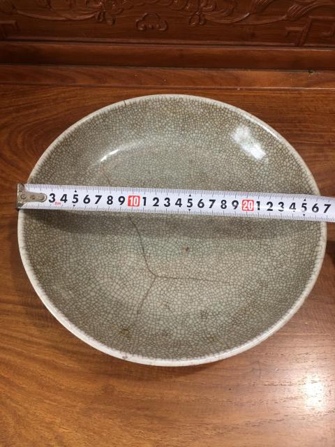 古玩陶瓷（清中期）哥釉七星大盤拍賣，當前價格1888元