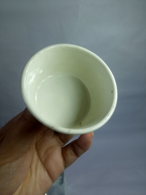 古玩陶瓷清早期?單色白釉杯?拍賣,當前價格388元