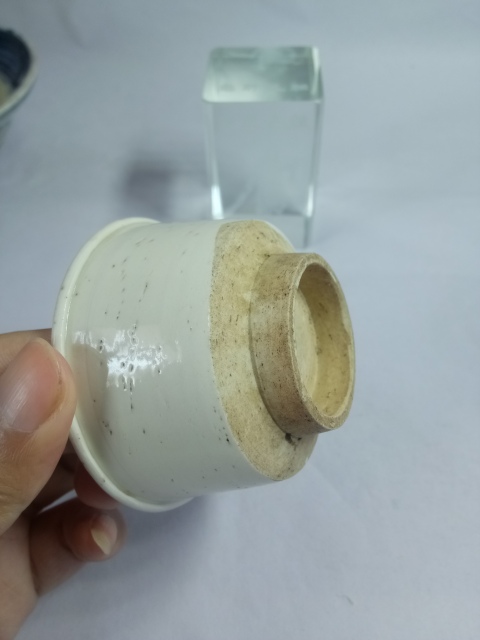 古玩陶瓷清早期?單色白釉杯?拍賣,當前價格388元
