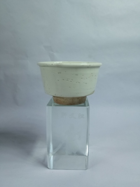 古玩陶瓷清早期?單色白釉杯?拍賣,當前價格388元
