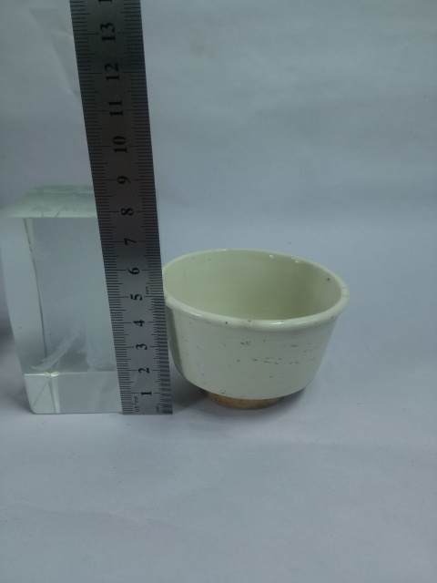 古玩陶瓷清早期?單色白釉杯?拍賣,當前價格388元