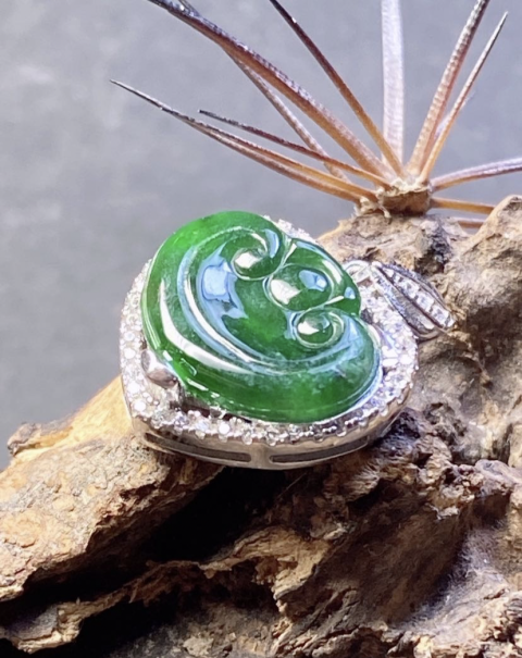 古玩玉器翡翠如意掛墜拍賣，當前價格269元