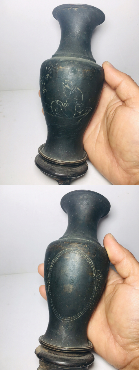 古玩雜項人物風(fēng)景觀音銅瓶拍賣,當(dāng)前價格0元