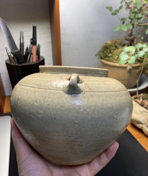 古玩陶瓷青釉雙系罐拍賣，當前價格15000元