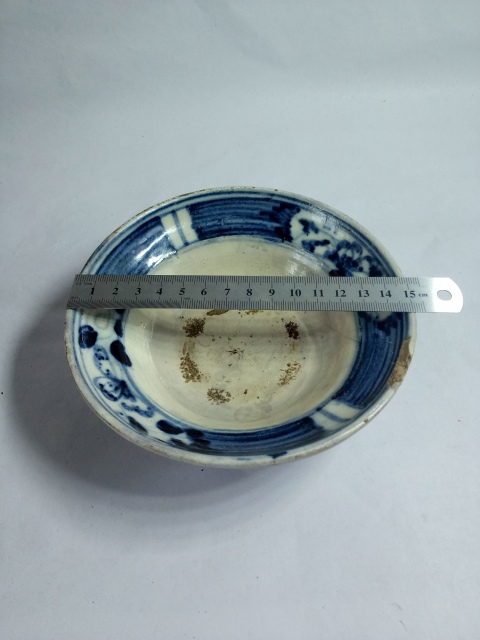 古玩陶瓷清中早期～花卉紋青花碗拍賣，當前價格68元