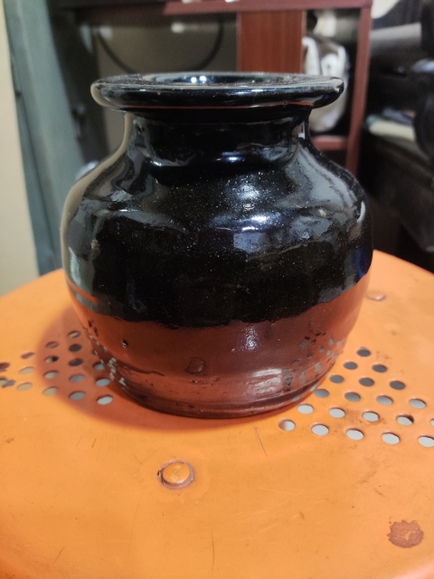 古玩陶瓷清早期黑釉罐拍賣,當前價格688元
