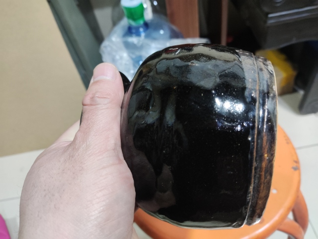 古玩陶瓷清早期黑釉罐拍賣,當前價格688元