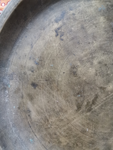 古玩銅器銅盤拍賣，當前價格800元