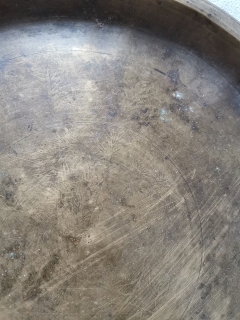 古玩銅器銅盤拍賣，當前價格800元