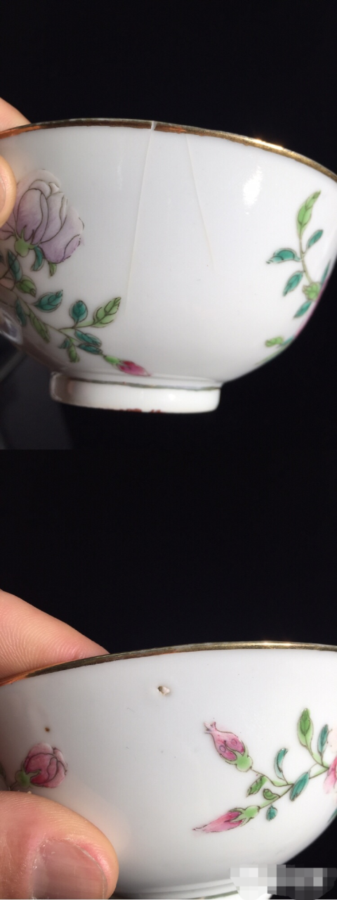 古玩陶瓷《最低價(jià)處理》民國(guó)細(xì)路花卉紋粉彩碗拍賣,當(dāng)前價(jià)格1元