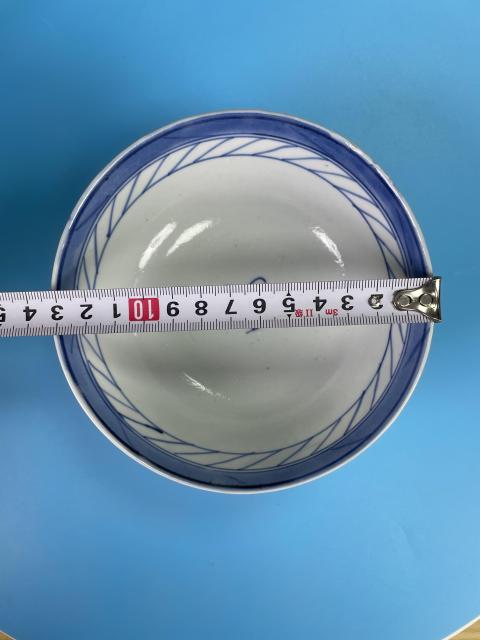 古玩陶瓷清中期 樓臺亭閣山水紋青花碗拍賣,當前價格660元