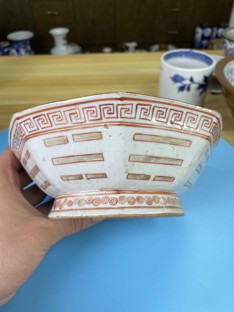 古玩陶瓷清同治 精品粉彩八卦紋大貢碗拍賣，當前價格1500元